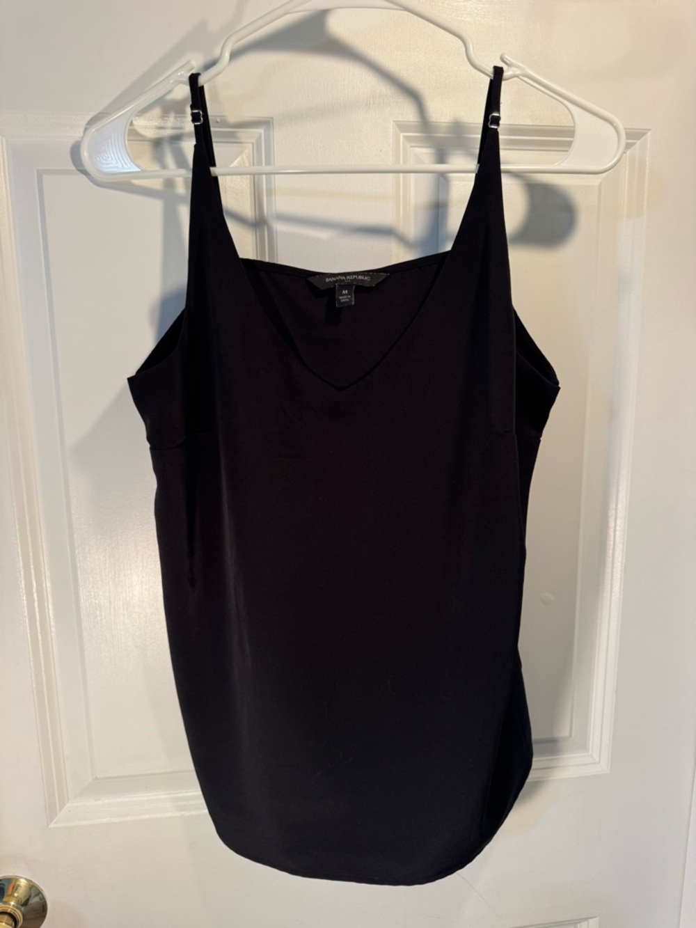 Banana Republic Black V-Neck Cami with Adjustable Straps